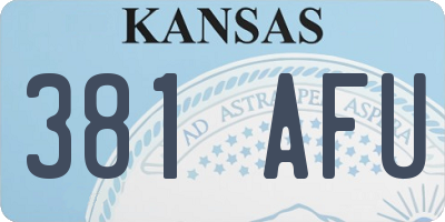 KS license plate 381AFU