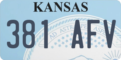 KS license plate 381AFV