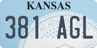 KS license plate 381AGL