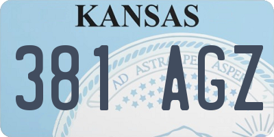 KS license plate 381AGZ