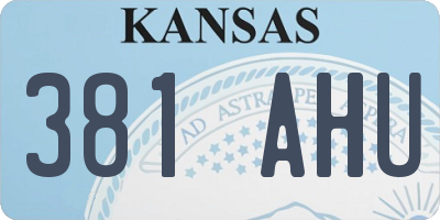 KS license plate 381AHU