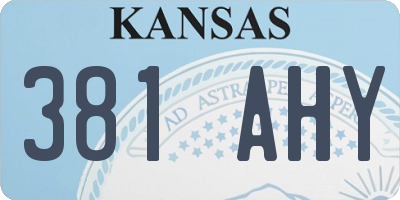 KS license plate 381AHY