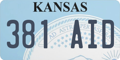 KS license plate 381AID