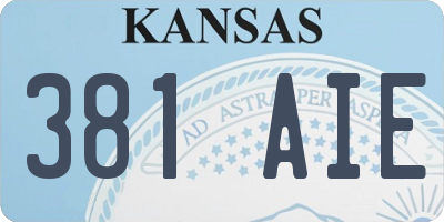 KS license plate 381AIE