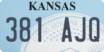KS license plate 381AJQ