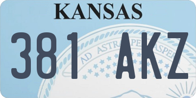 KS license plate 381AKZ