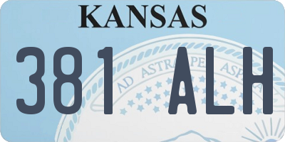 KS license plate 381ALH