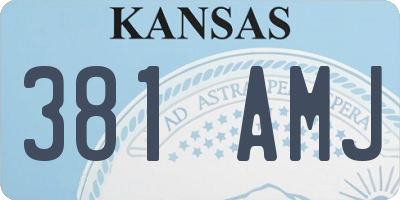 KS license plate 381AMJ