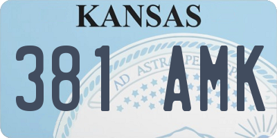 KS license plate 381AMK