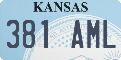 KS license plate 381AML
