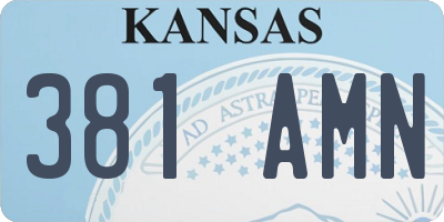 KS license plate 381AMN