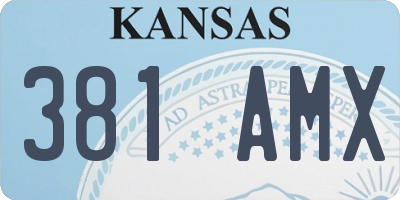 KS license plate 381AMX