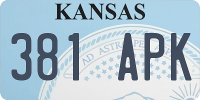 KS license plate 381APK