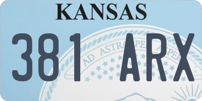 KS license plate 381ARX