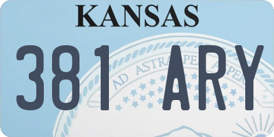KS license plate 381ARY