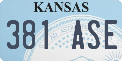 KS license plate 381ASE