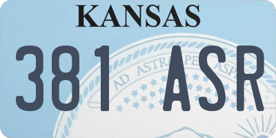 KS license plate 381ASR