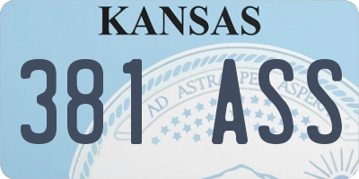 KS license plate 381ASS