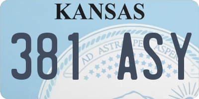 KS license plate 381ASY