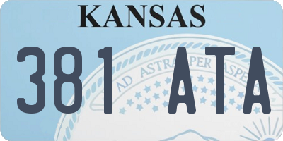 KS license plate 381ATA