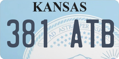 KS license plate 381ATB