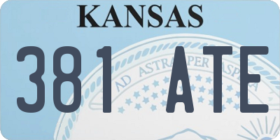 KS license plate 381ATE