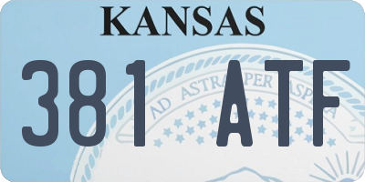 KS license plate 381ATF