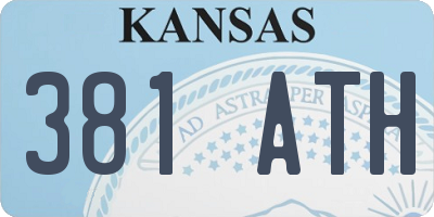 KS license plate 381ATH