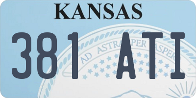 KS license plate 381ATI