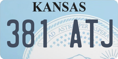 KS license plate 381ATJ