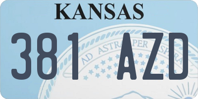 KS license plate 381AZD