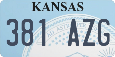 KS license plate 381AZG