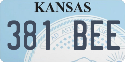 KS license plate 381BEE