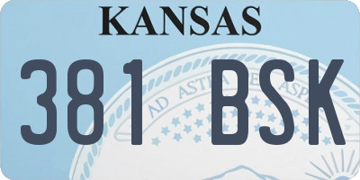 KS license plate 381BSK