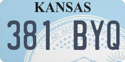 KS license plate 381BYQ