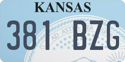 KS license plate 381BZG