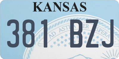 KS license plate 381BZJ