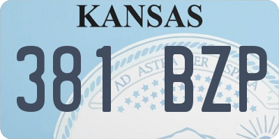 KS license plate 381BZP