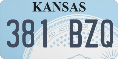 KS license plate 381BZQ