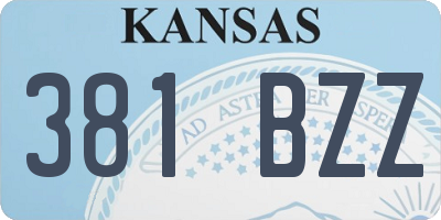 KS license plate 381BZZ