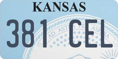 KS license plate 381CEL