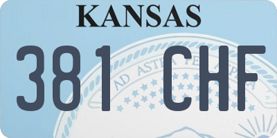 KS license plate 381CHF