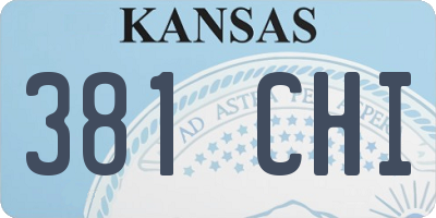 KS license plate 381CHI