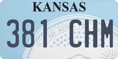 KS license plate 381CHM