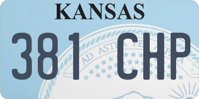 KS license plate 381CHP
