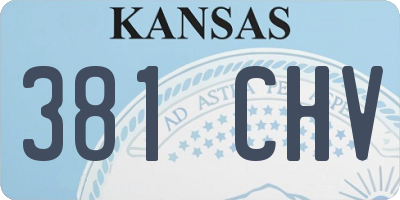 KS license plate 381CHV