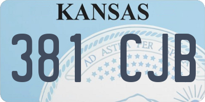 KS license plate 381CJB