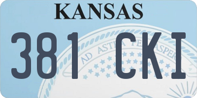 KS license plate 381CKI