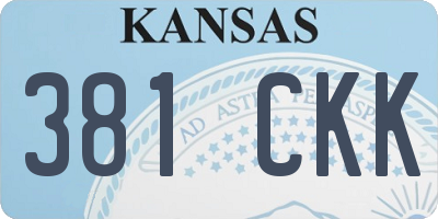 KS license plate 381CKK