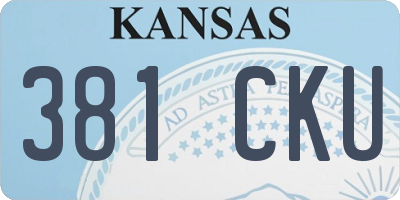 KS license plate 381CKU